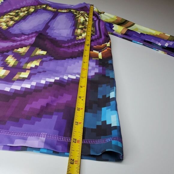 UK BRAND FIERCE EDGE long sleeve RASHGUARD ATHLETIC SHIRT SUP POCKET m medium - Picture 7 of 8